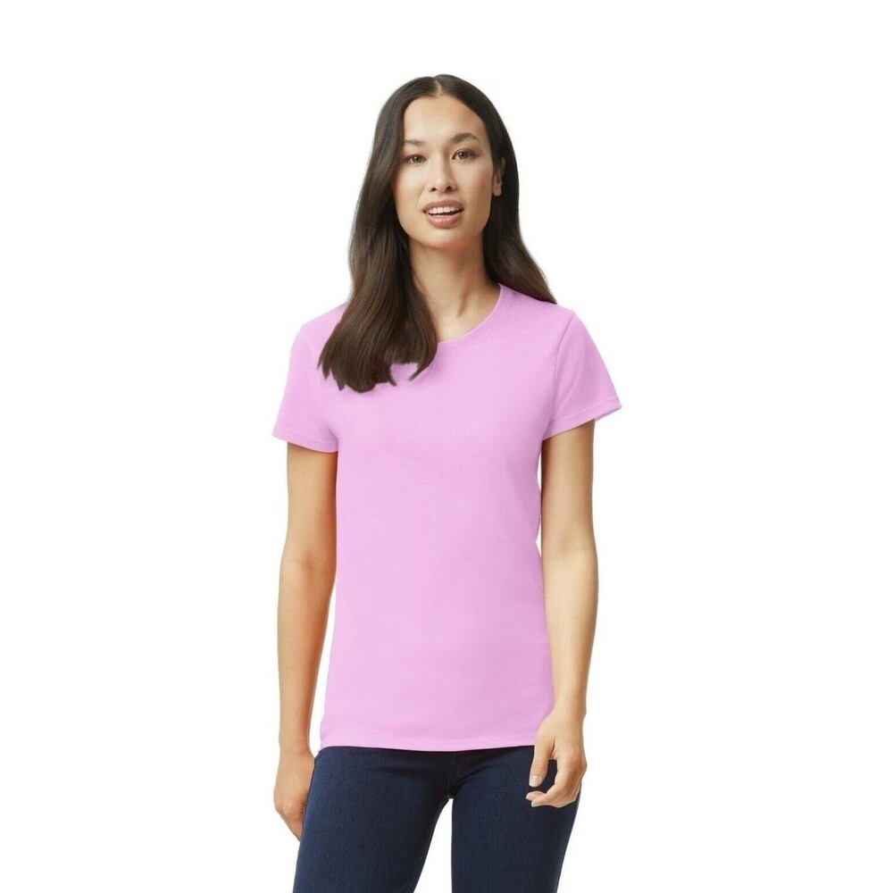 Gildan Women's Crew Neck T-Shirt Light Pink Medium
